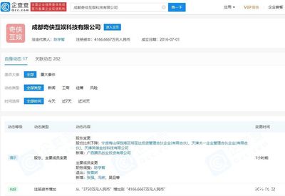 腾讯投资奇侠互娱 深化游戏产业布局，共拓技术与市场新蓝海